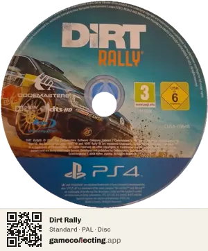 Dirt Rally PlayStation 4, PAL disc