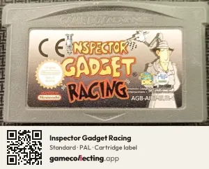 Inspector Gadget Racing Game Boy Advance, PAL cartridge label