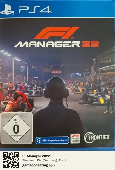 F1 Manager 2022 PlayStation 4, Germany box front