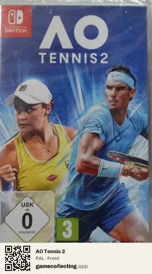 AO Tennis 2 Nintendo Switch, PAL box front