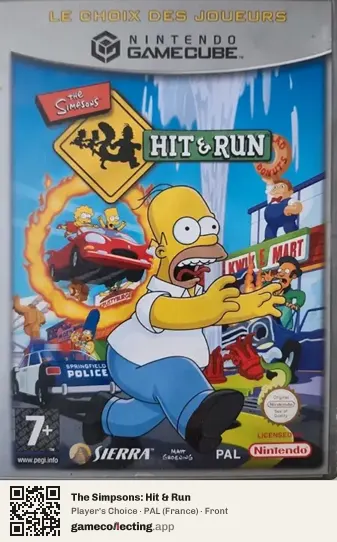 The Simpsons: Hit & Run Nintendo GameCube, France box front