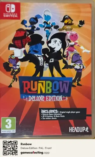 Runbow Nintendo Switch, PAL box front