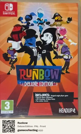Runbow Nintendo Switch, PAL box front