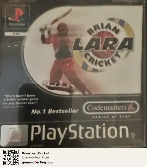 Brian Lara Cricket PlayStation, PAL box front