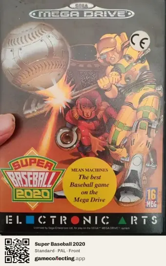 Super Baseball 2020 Sega Mega Drive / Genesis, PAL box front
