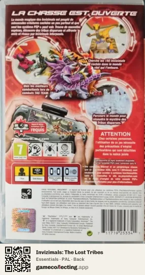 Invizimals: The Lost Tribes PlayStation Portable, PAL box back