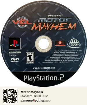 Motor Mayhem PlayStation 2, NTSC disc