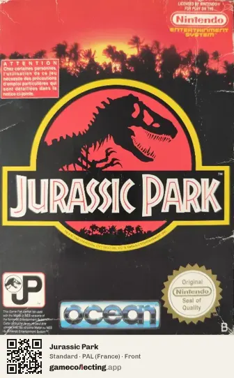 Jurassic Park Nintendo Entertainment System, France box front
