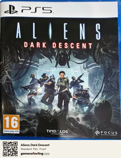 Aliens: Dark Descent PlayStation 5, PAL box front