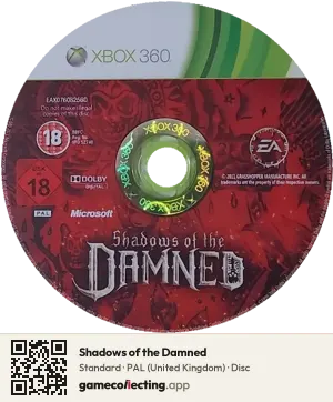 Shadows of the Damned Xbox 360, PAL disc