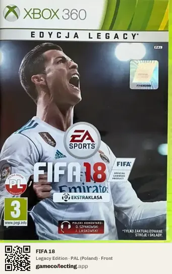 FIFA 18 Xbox 360, Poland box front