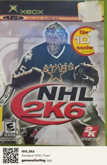NHL 2K6 Xbox, NTSC box front