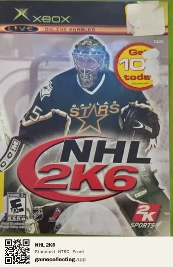 NHL 2K6 Xbox, NTSC box front