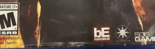 Dead by Daylight, the ESRB box on its front