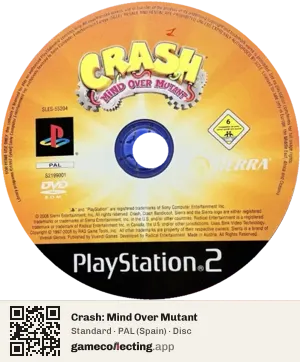 Crash: Mind Over Mutant PlayStation 2, PAL disc