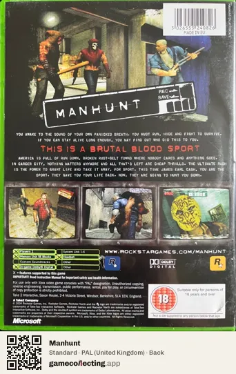 Manhunt Xbox, United Kingdom box back