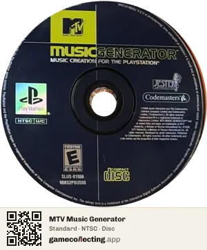 MTV Music Generator PlayStation, NTSC disc