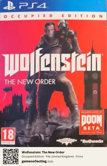 Wolfenstein: The New Order PlayStation 4, United Kingdom box front