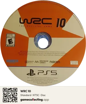 WRC 10 PlayStation 5, NTSC disc