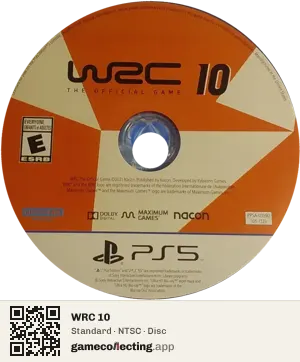 WRC 10 PlayStation 5, NTSC disc