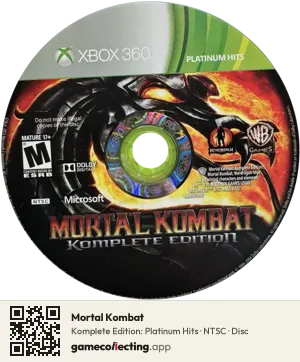 Mortal Kombat Xbox 360, NTSC disc