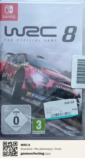 WRC 8 Nintendo Switch, Germany box front