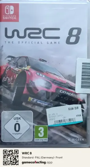 WRC 8 Nintendo Switch, Germany box front