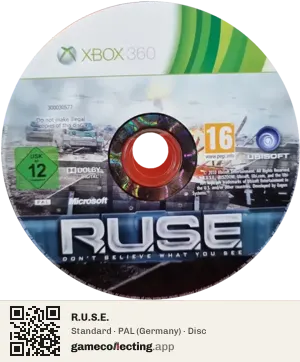 R.U.S.E. Xbox 360, PAL disc