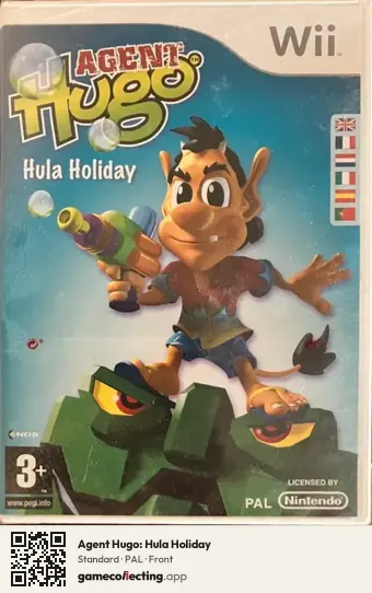 Agent Hugo: Hula Holiday Nintendo Wii, PAL box front