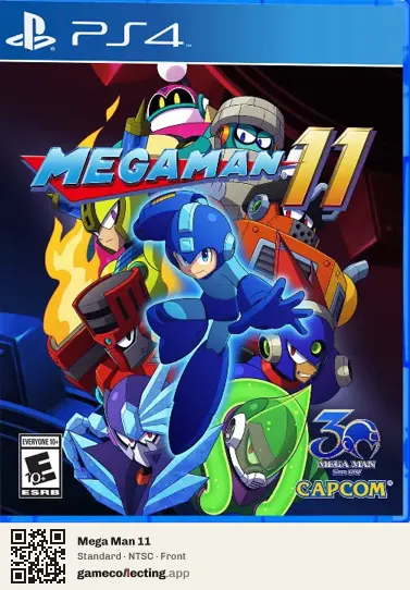 Mega Man 11 PlayStation 4, NTSC box front