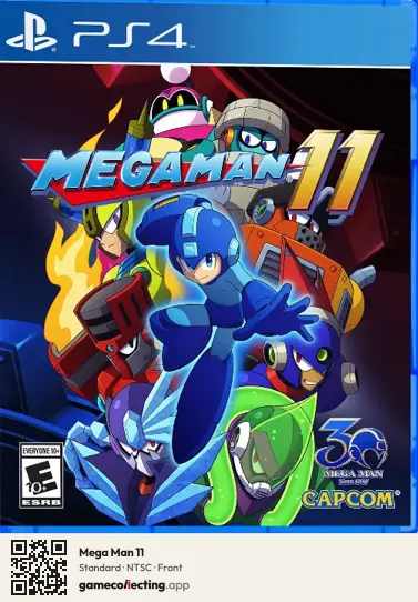 Mega Man 11 PlayStation 4, NTSC box front