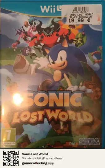 Sonic Lost World Nintendo Wii U, France box front
