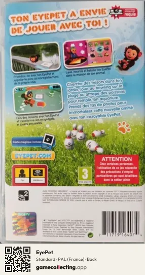 EyePet PlayStation Portable, France box back
