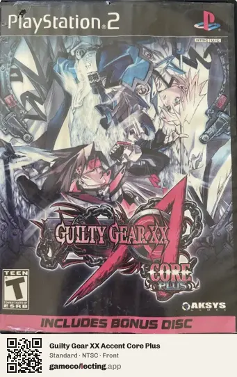Guilty Gear XX Accent Core Plus PlayStation 2, NTSC box front