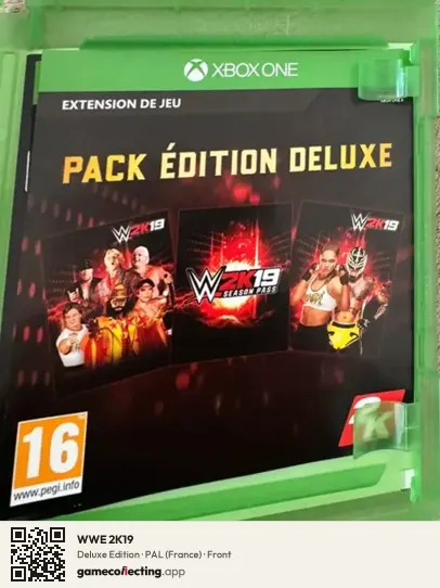 WWE 2K19 Xbox One, France box front