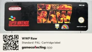 WWF Raw Super Nintendo Entertainment System, PAL cartridge label