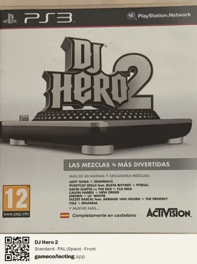 DJ Hero 2 PlayStation 3, Spain box front