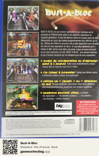 Bust-A-Bloc PlayStation 2, France box back