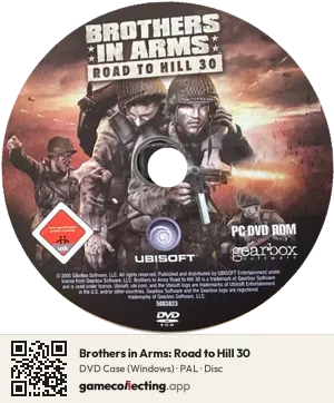 Brothers in Arms: Road to Hill 30 Computer, PAL disc
