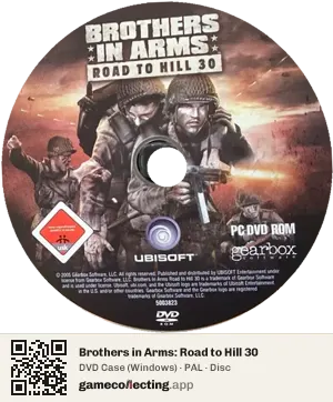 Brothers in Arms: Road to Hill 30 Computer, PAL disc