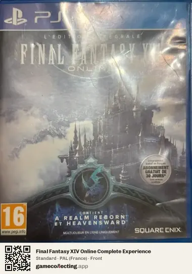 Final Fantasy XIV Online Complete Experience PlayStation 4, France box front