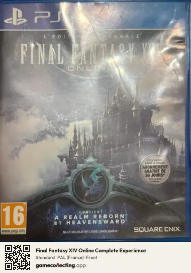 Final Fantasy XIV Online Complete Experience PlayStation 4, France box front