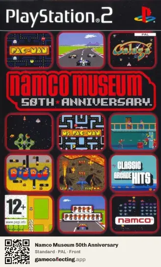 Namco Museum 50th Anniversary PlayStation 2, PAL box front