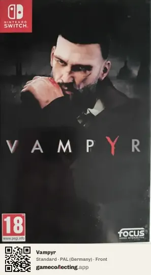 Vampyr Nintendo Switch, Germany box front