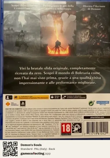 Demon's Souls PlayStation 5, Italy box back