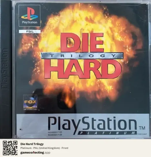Die Hard Trilogy PlayStation, United Kingdom box front