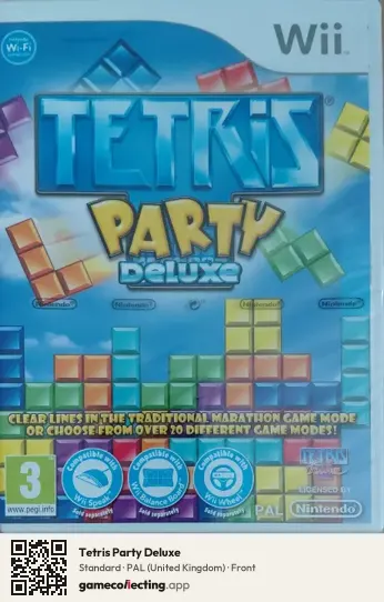 Tetris Party Deluxe Nintendo Wii, United Kingdom box front