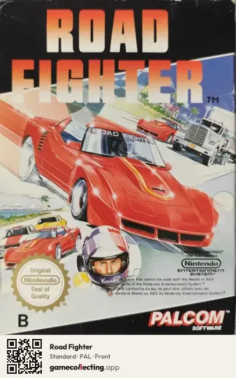 Road Fighter Nintendo Entertainment System, PAL box front