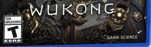 Black Myth: Wukong, the ESRB box on its front