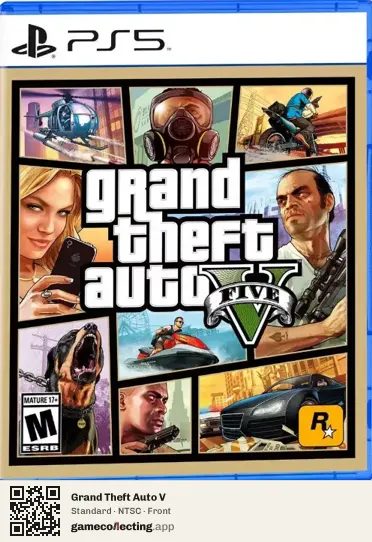 Grand Theft Auto V PlayStation 5, NTSC box front